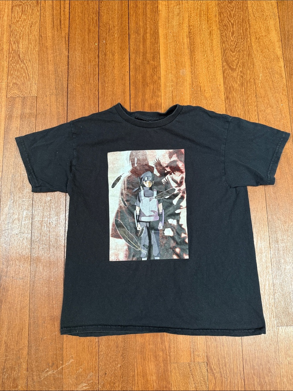 Naruto Shippuden Anime Graphic T-Shirt Kids Large Black Viz Media